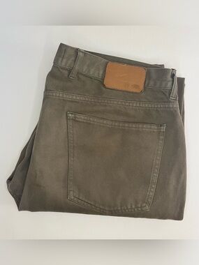 Taylor Stitch Jeans Mens Size 36x34 Democratic Selvedge Denim Pants Olive Green